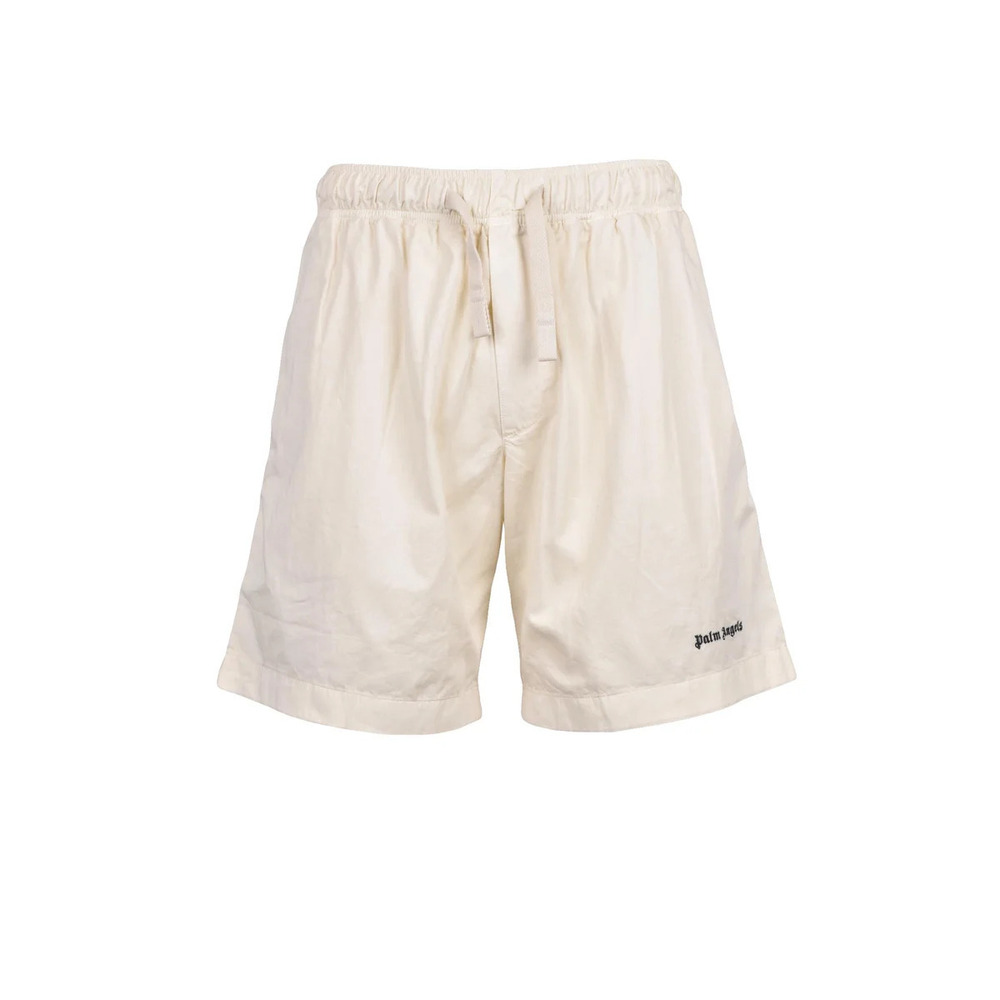 PALM ANGELS Cotton Shorts - Cream